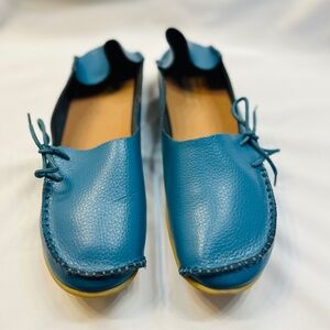 Labato Leather Slip On Loafers Rounded Toe Driving Shoes